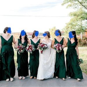 Emerald green bridesmaid dress